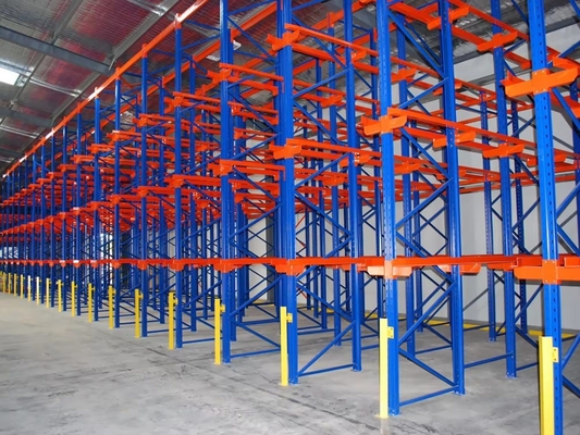Powder Coating Industrial Drive In Pallet Racking 1100x1100mm 1200x800mm