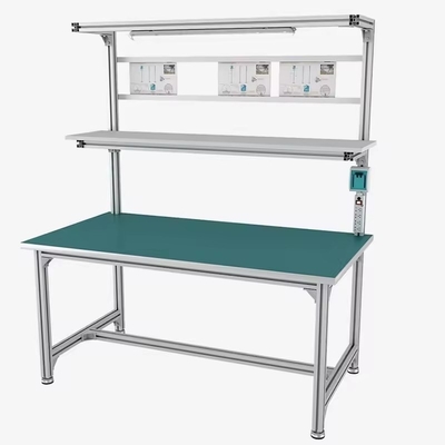 Customized 1200*1200*3600 Mobile Phone Technician Repairing Workstation Desk Assembly