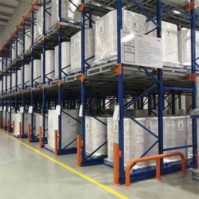 Powder Coated Drive In Pallet Racking , Heavy Duty Industrial Pallet Shelving