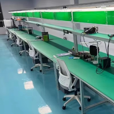 Customized 1200*1200*3600 Mobile Phone Technician Repairing Workstation Desk Assembly