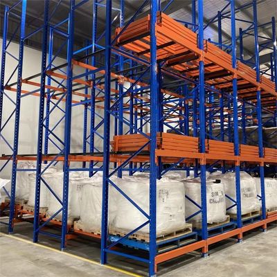 100.000kg Brüt Ağırlık Yarı Kapalı Geri Taşıma Pallet Rack Yer tasarrufu ve kolay kullanım